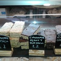 Flapjacks and chocolate, raisin crunch at The Green Guerrilla Deli in Durham