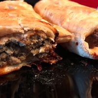 Marmite sausage rolls  at The Green Guerrilla Deli in Durham