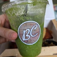 Green smoothie, nice kick of ginger. at Brooklyn Cafe in Glasgow