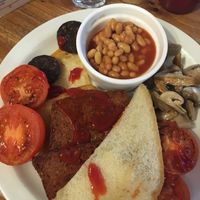 Vegan big breakfast at Brooklyn Cafe in Glasgow