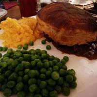 Vegan steak pie at Brooklyn Cafe in Glasgow