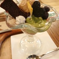 Matcha and Coffee gelato parfait at Premarché Alternative Diner in Kyoto
