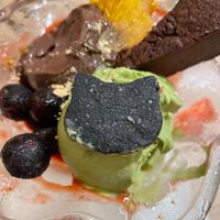 Parfait cat cookie at Premarché Alternative Diner in Kyoto