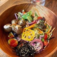 Falafel bowl at Premarché Alternative Diner in Kyoto