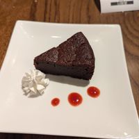Chocolate cake - delicious and absolutely too small to share at Premarché Alternative Diner in Kyoto