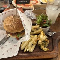 Ananas Burger  at Premarché Alternative Diner in Kyoto