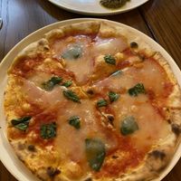 Vegan margarita pizza at Premarché Alternative Diner in Kyoto