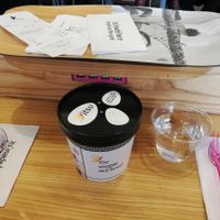 veggie rice bowl, and the charging ports at Itsu - Camden in North West London