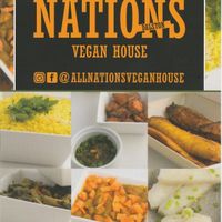 Flyer at All Nations Vegan House in North London