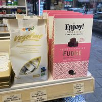 Part of the range of vegan chocs at Bromley Health Store in Bromley