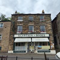 Shop front at Scarthin Books Cafe in Cromford
