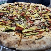 Primavera pizza with NUMU cheese  at Food 101 in Gettysburg