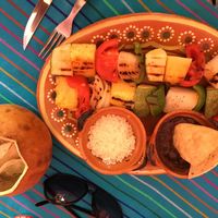 Vegan bbq at Yutsil Cafe Boutique in Valladolid