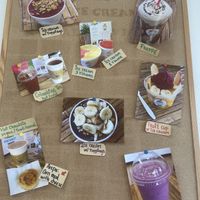 Cute options board at Freshest Natural Ice Creams in San Antonio