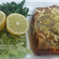 Lasagna at Vegannette in La Serena