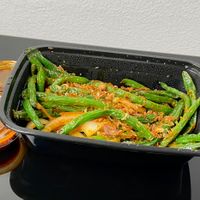 spicy green beans (takeout) at Dumplings of Fury in Seattle