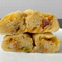 potato curry humbao (plated at home) at Dumplings of Fury in Seattle