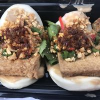 Fresh tasty vegan bao. Yummy!  at Dumplings of Fury in Seattle