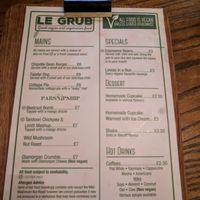 Menu at Le Pub in Newport