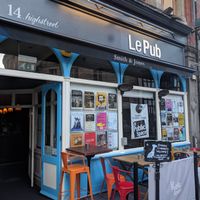 Outside at Le Pub in Newport