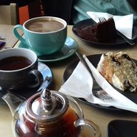 Vegan cakes and tea, coffee at The Stove in Dumfries