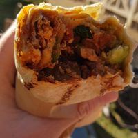 Vegan burrito at Groundwork Coffee in Venice