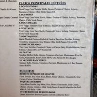 Updated menu April 2024  at Cocina Michoacana in Oakdale
