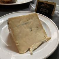 The blue cheese (on plate) and in the background the Frecinet  at Artisa in Prospect