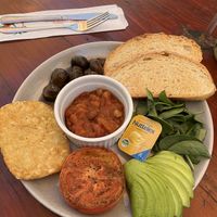 Vegan brekkie  at The Bean Tree Cafe in Alice Springs