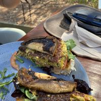 Inside of burger at The Bean Tree Cafe in Alice Springs