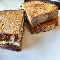 Roasted maple ham and Cheese Sandwich (V)
$15.00
SOURDOUGH BREAD
HOT SANDWICH WARMED UP ON A PANINI PRESS
HOUSE-MADE HAM
ONION ,PICKLES, MELTED CHEESE
SPECIAL SAUCE (MAYO/MUSTARD) at Fermento in Long Beach