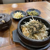 Tofu mushroom bibimbap  at Dubuga Tofu Go - Bibimbap Restaurant - 두 부가 in Busan
