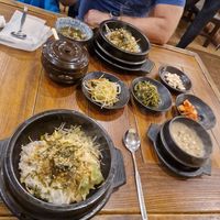 Tofu Bibimpap and Tofu Stew at Dubuga Tofu Go - Bibimbap Restaurant - 두 부가 in Busan