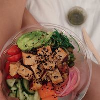 Take away: vegan poké bowl with tofu at Mr Kale in Gran Canaria