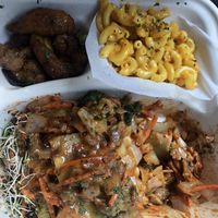Plantains, Mac n Cheez, Lasagna  at The Reizod Vegan Experience in Columbia