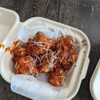 Buffalo cauliflower bites at The Reizod Vegan Experience in Columbia