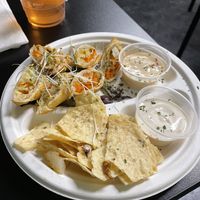 Spring rolls  at The Reizod Vegan Experience in Columbia