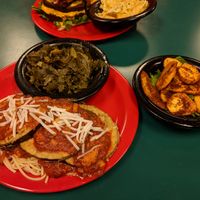 Best Eggplant Parmesan, Collards, and Plantains!   at The Reizod Vegan Experience in Columbia