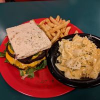 Best Double Bacon Cheeseburger on the planet!!   at The Reizod Vegan Experience in Columbia