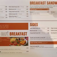 Breakfast menu (Sports Cafe, Center Parcs) #Veganuary at Sports Cafe - Center Parcs in Warminster