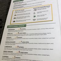 Menu  at Mister Pizza - Duomo in Florence