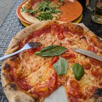 Vegan pizza Margherita. at Mister Pizza - Duomo in Florence