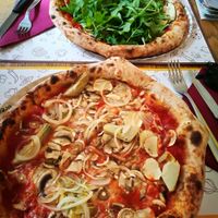 Vegan Fungi with added artichoke and onion, vegetable pizza (forgot the name) at Mister Pizza - Duomo in Florence