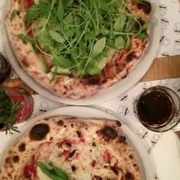 Funghi and vegetarian, both made with vegan cheese. Delicious!! at Mister Pizza - Duomo in Florence