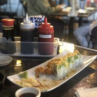 Half-eaten Mr Potato Roll! 🤗💓 at Blufin Sushi in Fresno