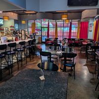 Dining area and bar at Blufin Sushi in Fresno
