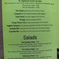 Vegetarian Menu Pt. 2 at Blufin Sushi in Fresno
