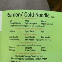 Vegetarian Menu Pt. 3 at Blufin Sushi in Fresno