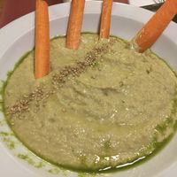 Artichoke hummus at Sarasate in Pamplona