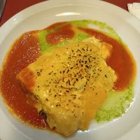 Canelones de espinacas (vegetariano) at Sarasate in Pamplona